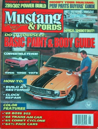 MUSTANG & FORDS 1995 MAY - K-CODE II, MEMPHIS, '69 302, 66 T/A,CYCLONE, PACE